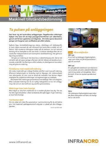 Maskinell tillståndsbedömning - Infranord.se