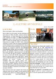 La lettre municipale JANVIER FEVRIER 07 - Ville de Gigean