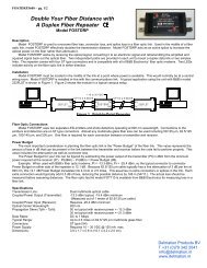 Duplex Fiber Repeater - FOSTDRP - Datasheet - Delmation