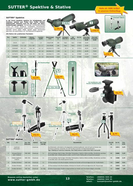 SUTTER® Zielfernrohr - Sutter GmbH