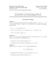 10. Â¨Ubungsblatt zur Vorlesung Lineare Algebra II ...