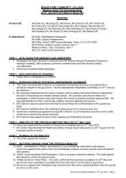 Minutes For 9th July 2012 PDF - Brune Park Community College