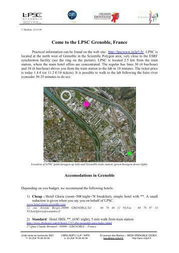 Come to the LPSC Grenoble, France