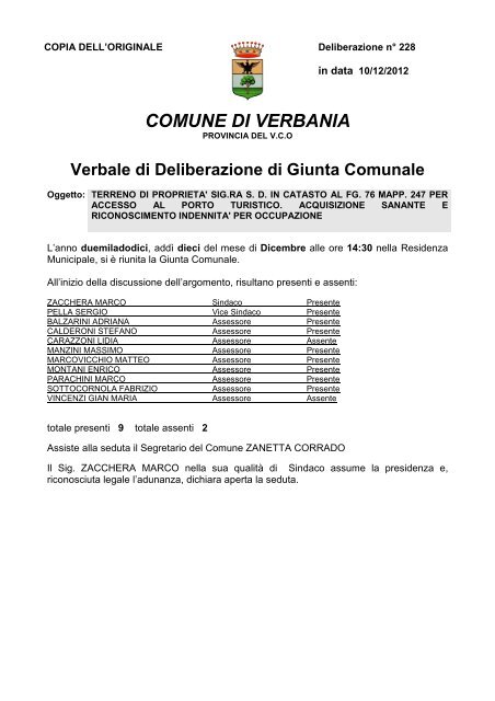 228 - terreno di proprieta - Comune di Verbania