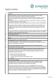 Supplier Guideline - Schweizer Electronic AG