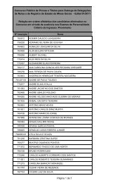 Relação em ordem alfabética dos candidatos eliminados ... - Recivil