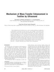 Mechanism of mass-transfer enhancement in textiles by ultrasound