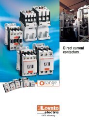 Leaflet - Direct current contactors - LOVATO Electric SpA