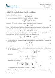 Aufgabe 9.1: Algebraische Riccati-Gleichung