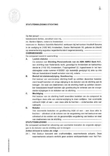 Statuten - ABN AMRO Pensioenfonds