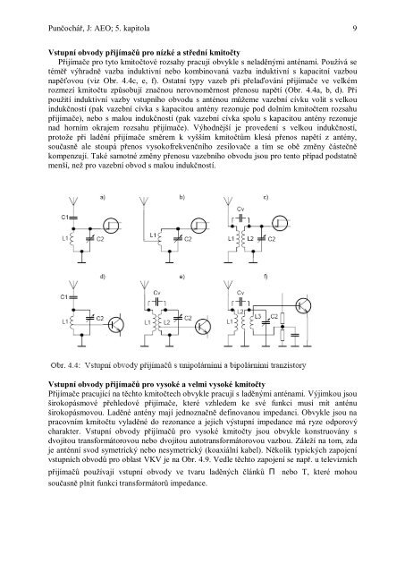 5. kapitola: VysokofrekvenÄnÃ­ zesilovaÄe