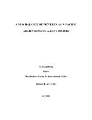 A NEW BALANCE OF POWER IN ASIA-PACIFIC - Projects at Harvard