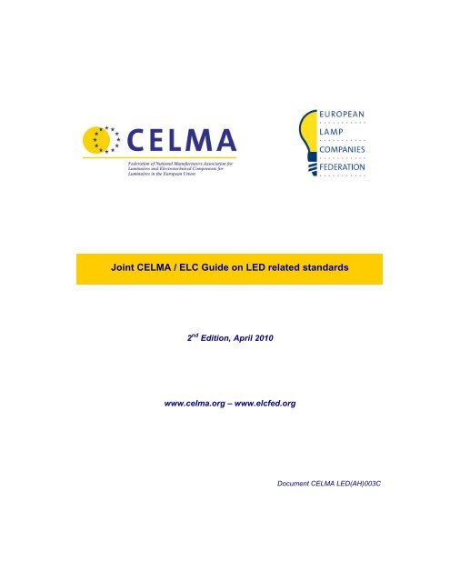 Joint CELMA / ELC Guide on LED related standards