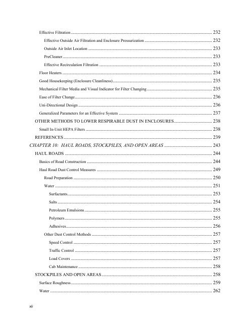 Dust Control Handbook for Industrial Minerals Mining and Processing