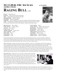 RAGING BULL (1980) - CSAC web site - University at Buffalo