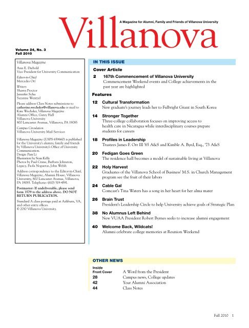 Commencement 2010 - Villanova University