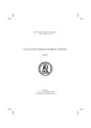 CATALOGO DELLE PUBBLICAZIONI 2012 - Istituto Storico Italiano ...