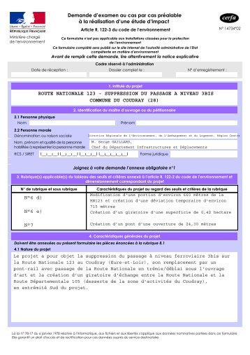 Formulaire cas par cas - Webissimo