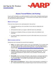 Assess yourself - AARP WorkSearch