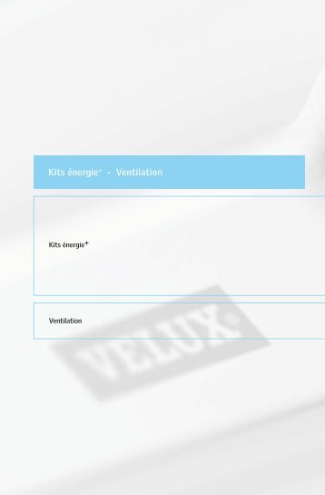 Debit du clapet de ventilation - Velux