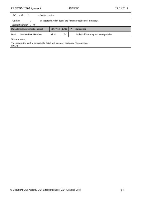 Commercial Invoice - GS1 Austria GmbH