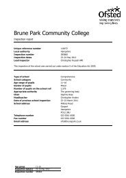 Ofsted Report 2012 - Brune Park Community College