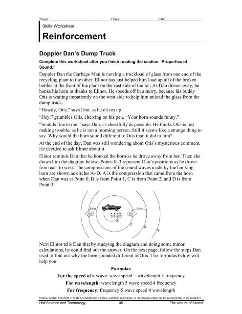 Physical Science Doppler Dan's Dumptruck - Cobb Learning