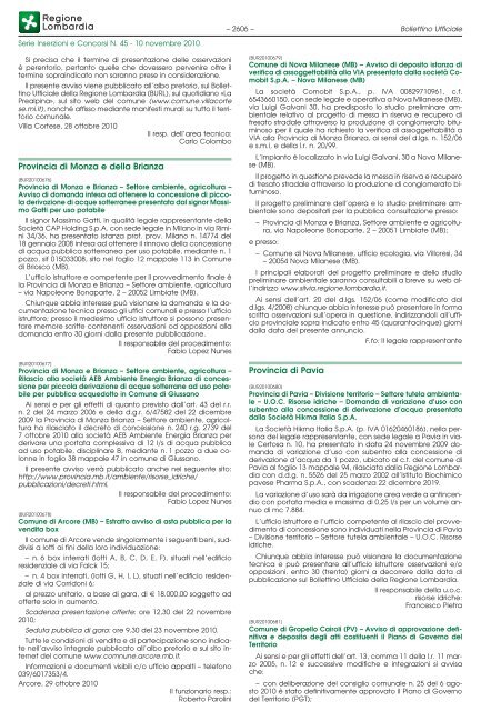 bollettino lombardia 10-11 - Comune di Verbania