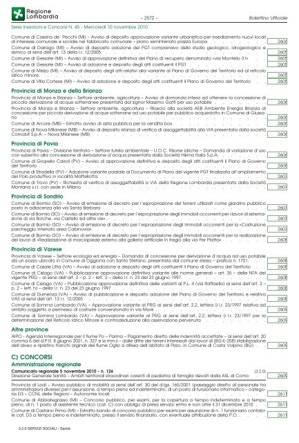 bollettino lombardia 10-11 - Comune di Verbania