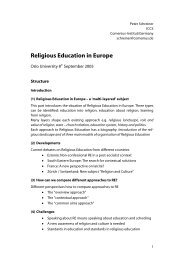 Religious Education in Europe - Comenius-Institut