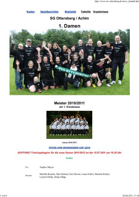 Saison 2010/2011 - TSV Ottersberg e. V.