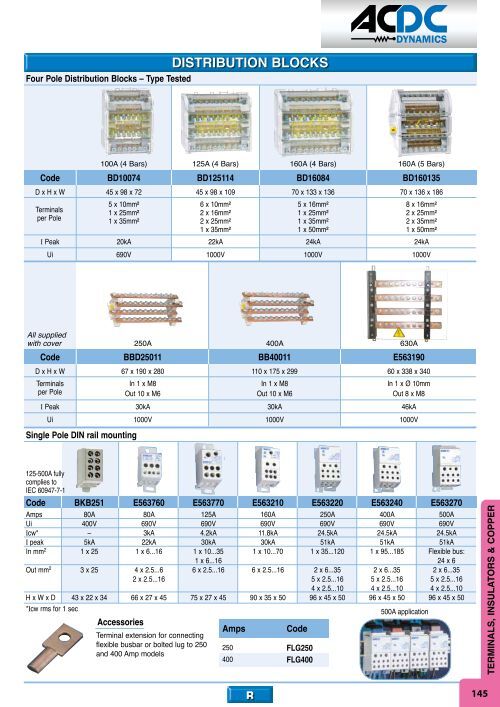 DISTRIBUTION BLOCKS - ACDC Dynamics