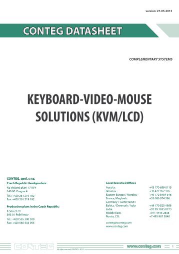 KEYBOARD‑VIDEO‑MOUSE SOLUTIONS (KVM/LCD) - Conteg