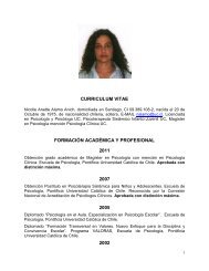 CURRICULUM VITAE - Nucleo Milenio | IntervenciÃ³n PsicolÃ³gica y ...