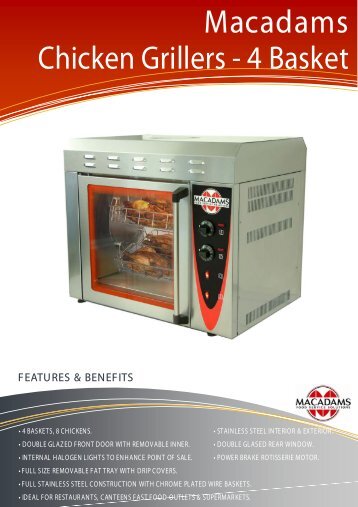 4 Basket Chicken Grillers front - Macadams