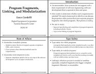 Program Fragments, Linking, and Modularization - Luca Cardelli