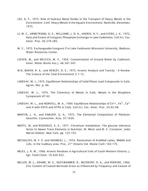 The Applications of Chemical Analyses of Sediments and Soils in ...