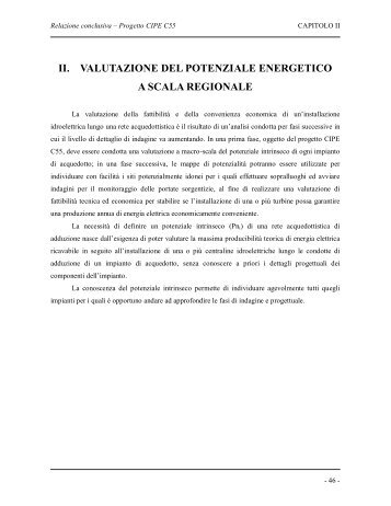 ii. valutazione del potenziale energetico a scala ... - idrologia@polito