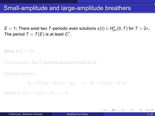 Breathers from infinity in the anti-continuum limit - Dmitry Pelinovsky