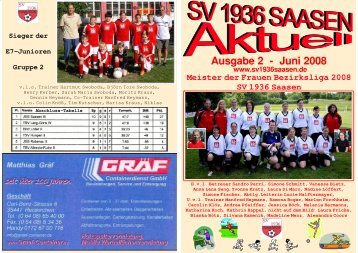 Ausgabe 2 -  Juni 2008 - SV 1936 Saasen