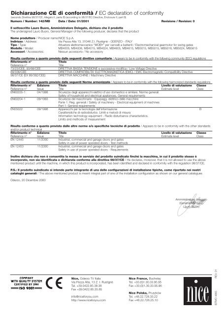 NICE MOBY_ISTMOR1.pdf - Da.Ca. Electric