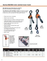 Series 602/603 mini ratchet lever hoist - CM-ET