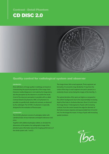 CD DISC 2.0 - IBA Dosimetry