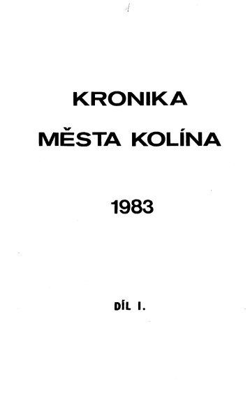 Kronika 1983 I - Kolín