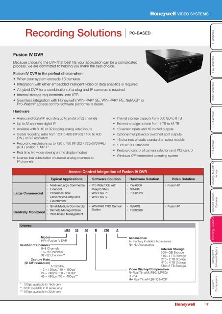 L_HVSR09CT_D 09 Video Catalog - Honeywell Security