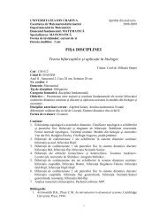 Teoria bifurcatiilor si aplicatii în biologie (pdf) - Departamentul de ...