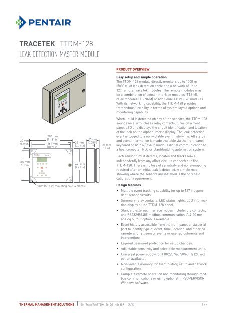 TTDM-128 - Pentair Thermal Management