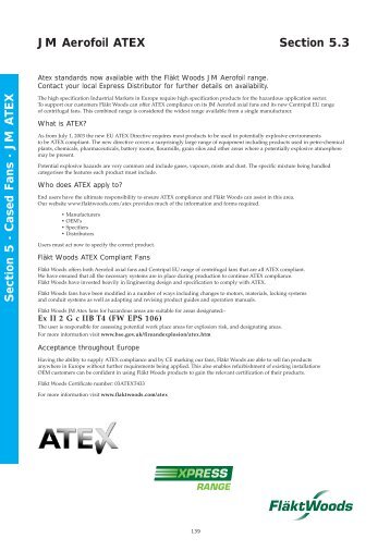 JM Aerofoil ATEX Section 5.3 S ec tio n 5 - C ased F ans ... - Angus Air