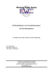 Working Paper Series - Institut für Finanzwirtschaft - Technische ...