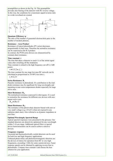 IR Detectors from Vigo System - Boston Electronics Corporation